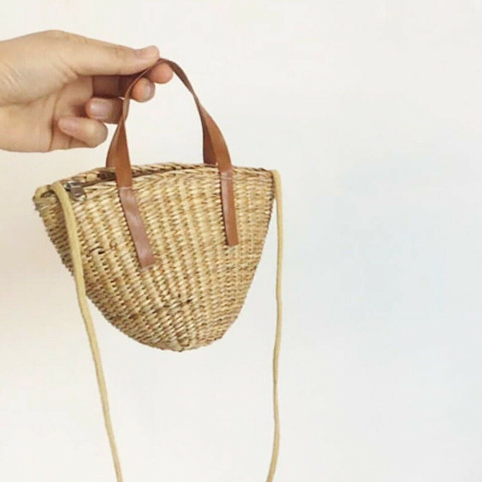 Cute Children's Bicycle Basket with Lid and Shoulder Strap for Boys Girls