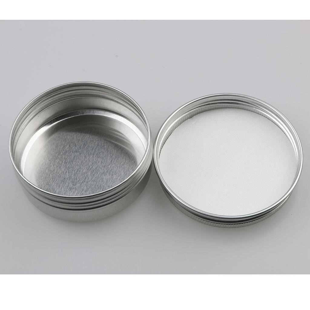 12 Metal Tin Storage Jar Containers Screw Top Lids Storing Make Up Candles Box