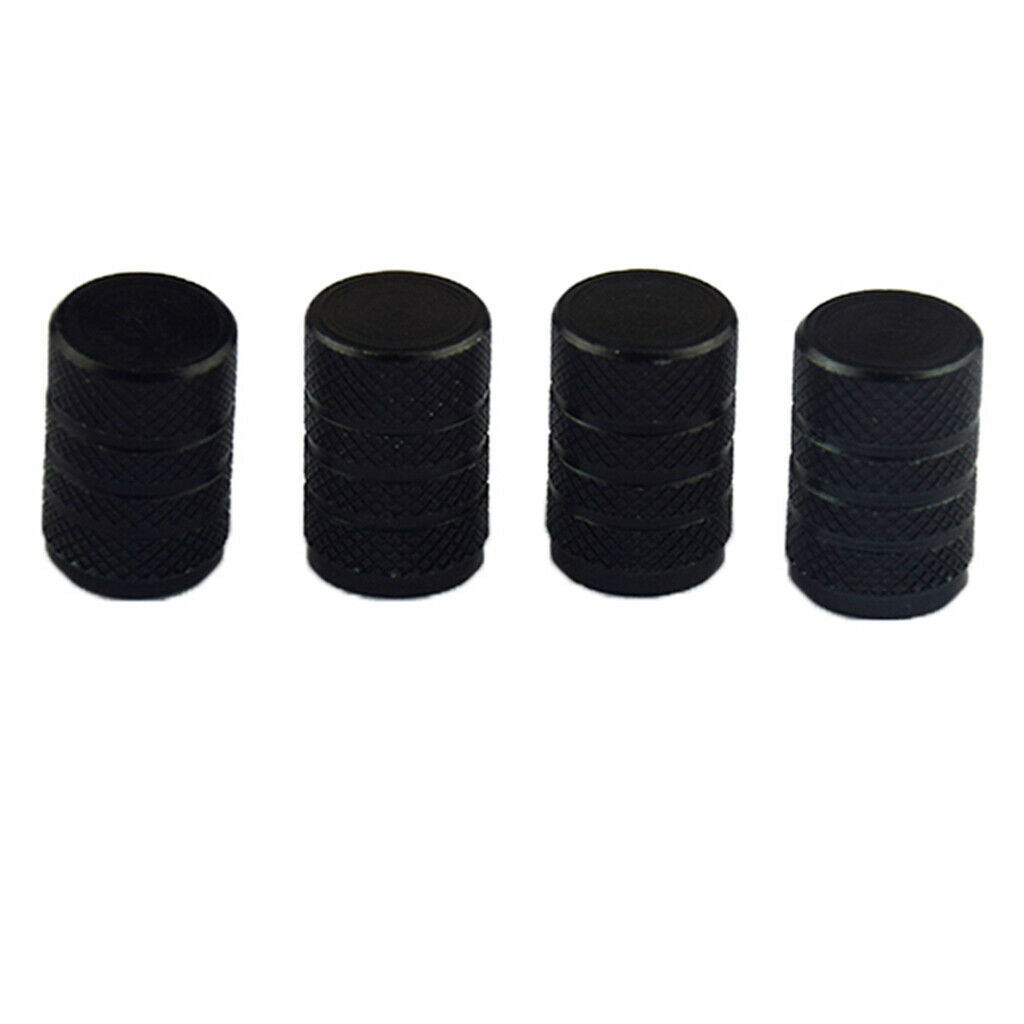 8 Pack Aluminum Car Tubeless Wheel Tire Valve Stems Dust Caps Black & Red