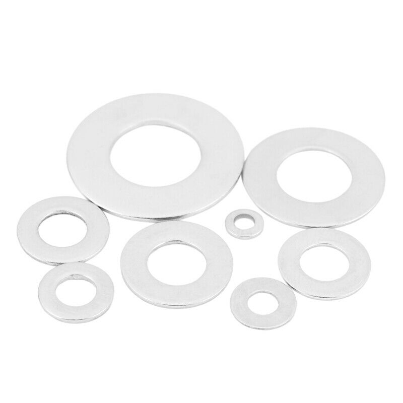 600Pcs/Set M1.6 M2 M2.5 M3 M3.5 M4 M5 M6 M8 M10 Stainless Steel Flat Washer PlO7