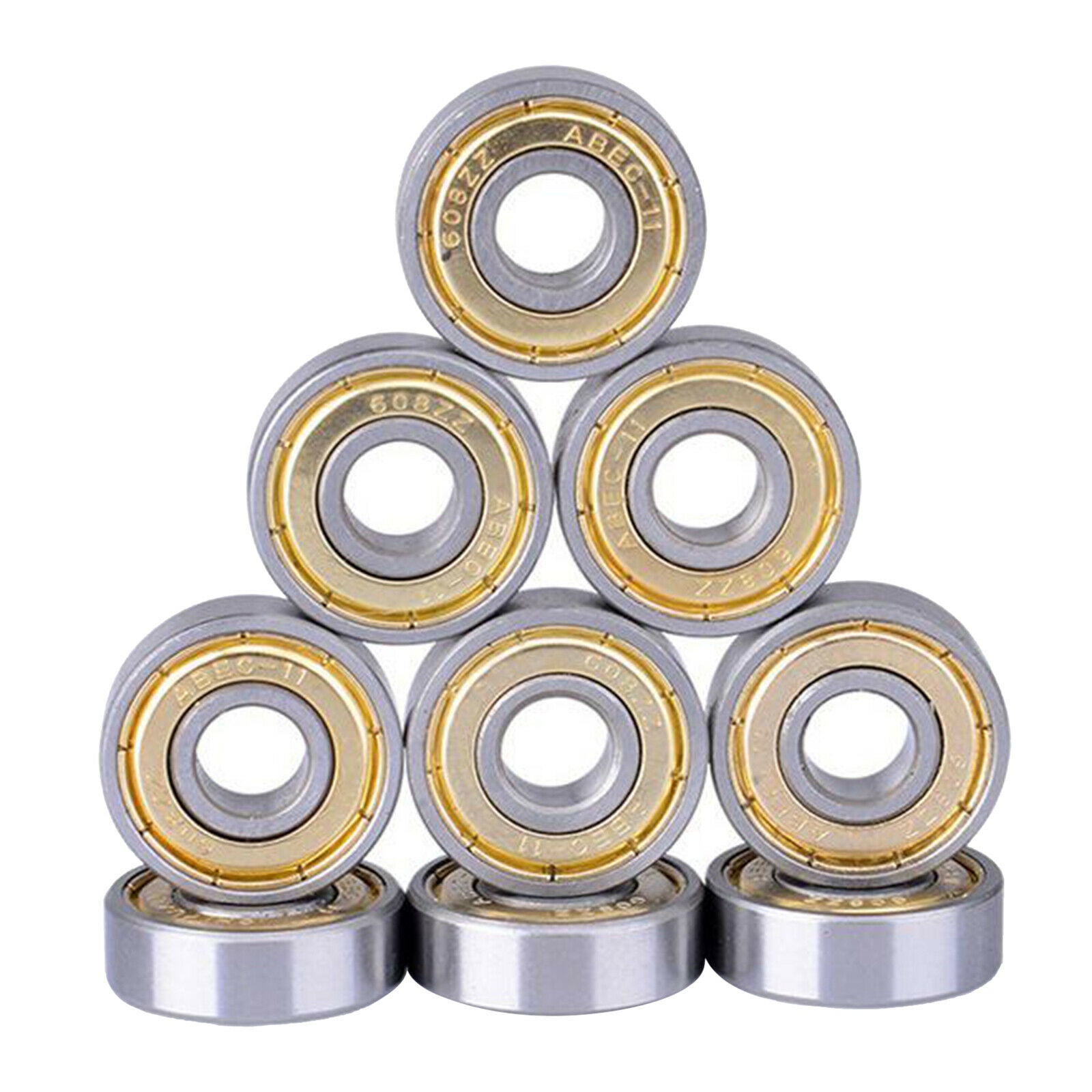 10x Double Armored Skateboard Bearing Skates Roller Wheel Components