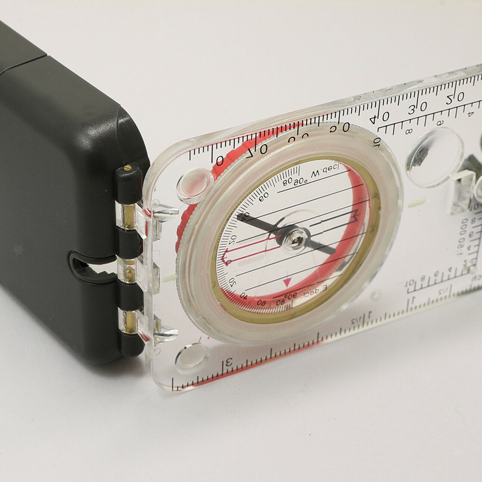 Foldable Sighting Compass Scale Map Ruler Outdoor Camping Navigation Hiking