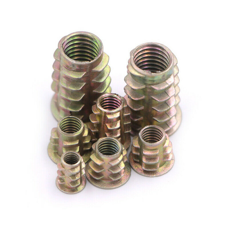100PCS M4/M5/6/M8/10 Screw-in Thread Flange Insert Nut Bolt Fastener Connector