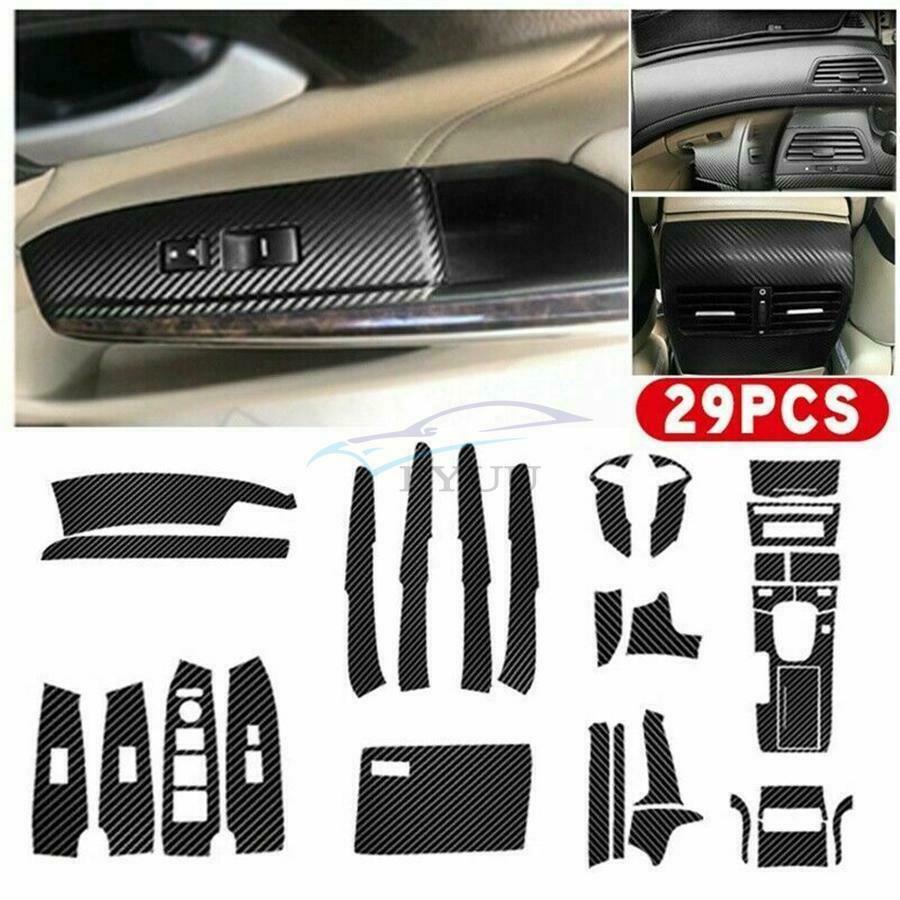 For Accord 08-12 Carbon Fiber Style Car Interior Decorative Stickers Trim Covers