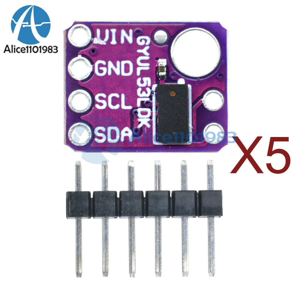 5PCS VL53L0X GY-530 Time-of-flight Ranging IIC I2C ToF Distance Sensor 2.8-5V