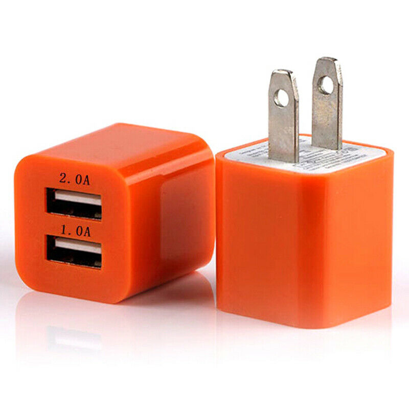 Color 2 Ports USB Output 5V Wall Charger Plug Travel Power Adapter Phone