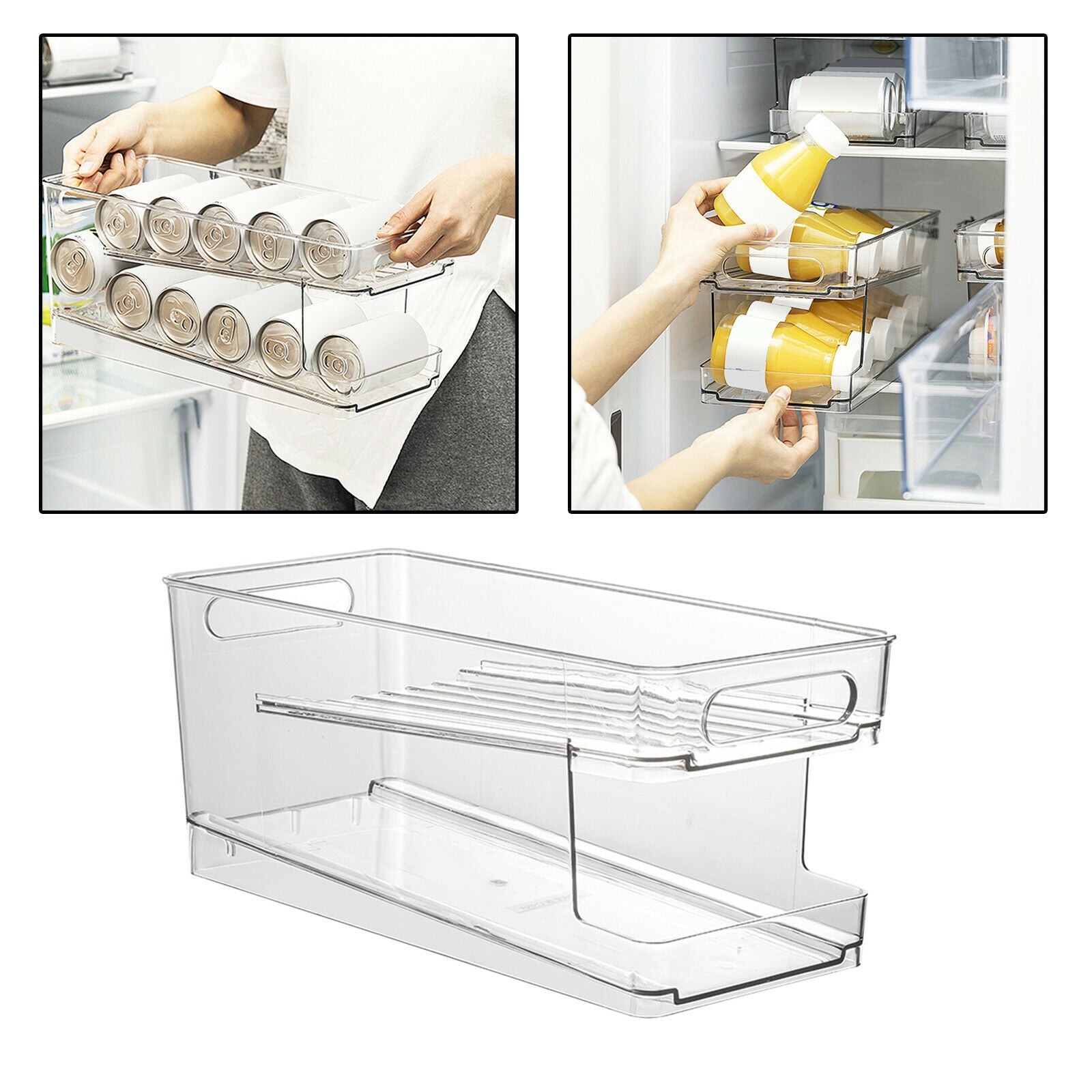Fridge Cans Storage Cases Bottle Drink Beverage Holder Carrier Space Saving