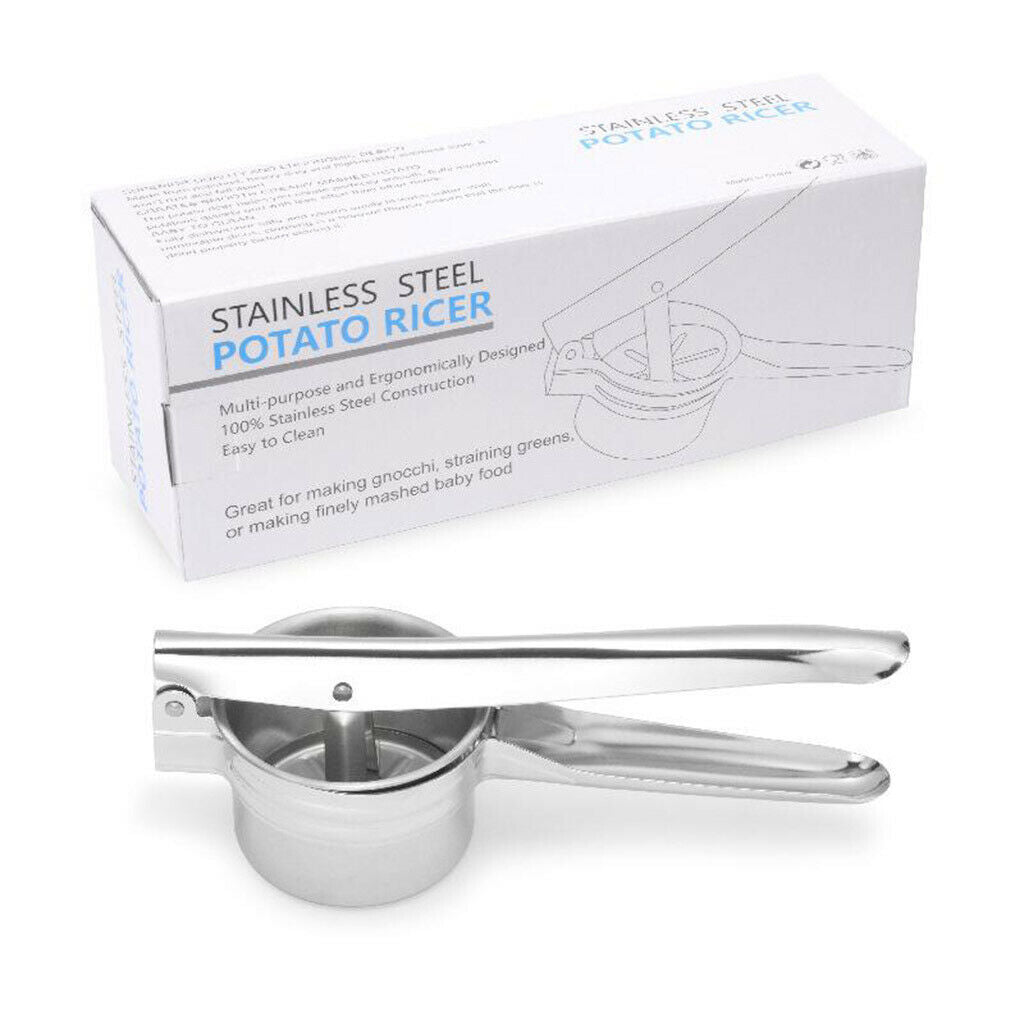 Potato Masher with 3 Ricing Discs Premium Fruit and Vegetable Ricer for Potatoes