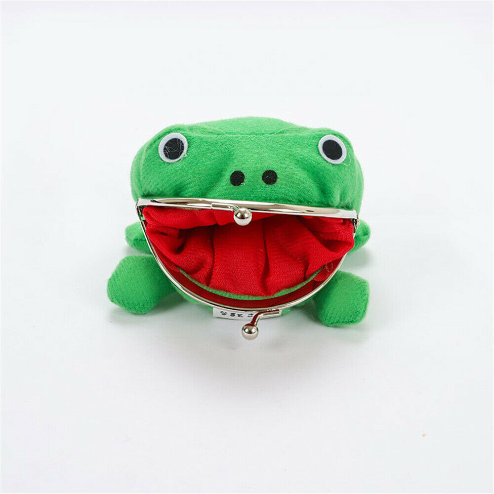 Flannel Coin Holder Frog Coin Purse Frog Wallet Anime Cartoon Mini Storage Bag