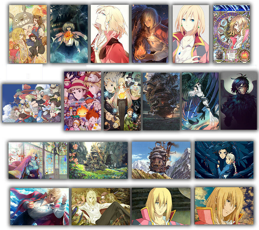 20 cards Howl no Ugoku Shiro Howl's Moving Castle Card Paster Card Stickers A03