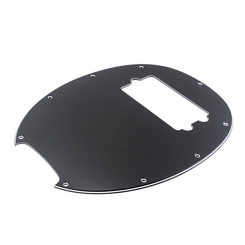 1 Set Guitar Pickguard Cavity Cover+9 Holes 3 Ply Pickguard Scratchplate for