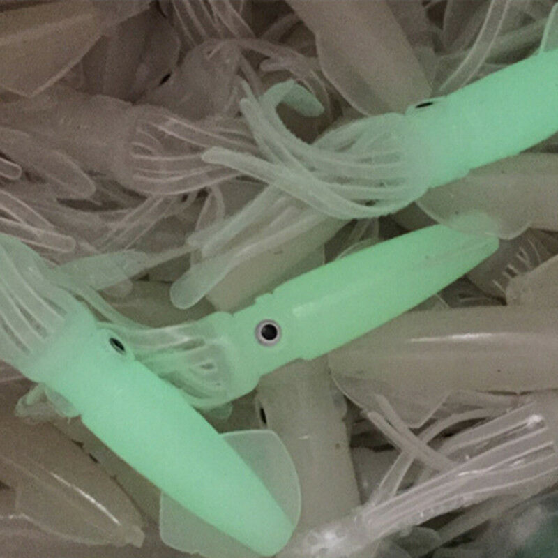 transparent luminous soft squid lure baits 10.5cm/8g bass trolling fishin.l8
