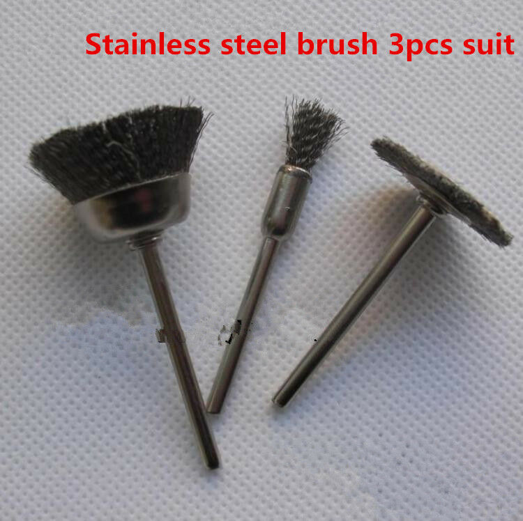 3pcs a suit Stainless steel cleaning brush Electric grinding Mini brushes