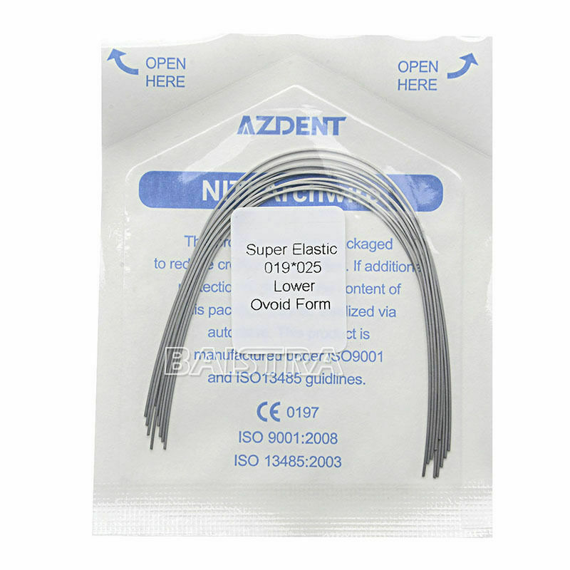 30 X AZDENT Dental Ortho Arch Wire Super Elastic Niti Rectangular 19x25 Lower