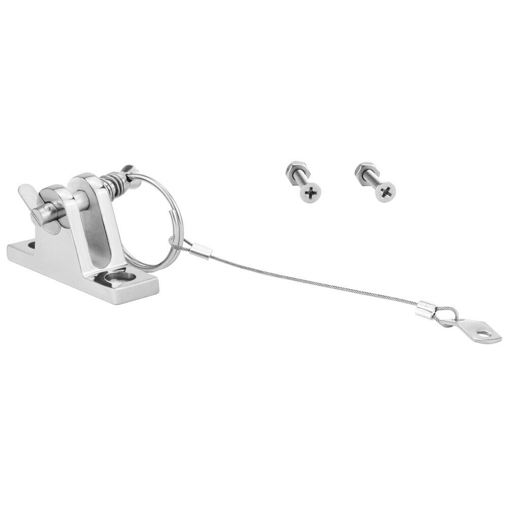 Marine 316 Stainless Steel Boat Canopy Fitting Quick Release Pin Lanyard