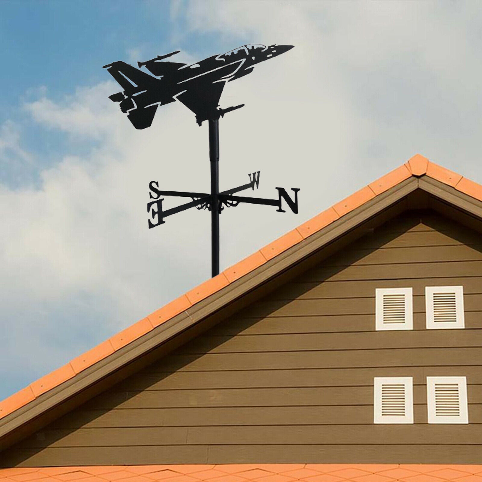 Metal Weathervane Weather Vane Outdoor Yard Farm Barn Scene Roof Mounted