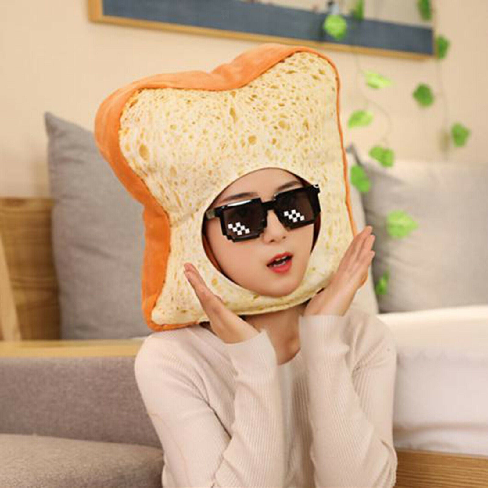 Warm Toast Bread Hood Hat Party Cute Bread Dress Up Headdress   Supplies