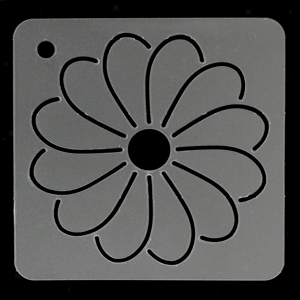 2x Flower Design Embroidery Quilting Templates