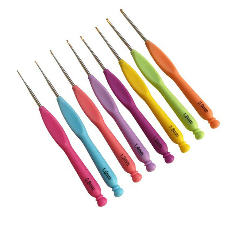 Sewing Tools 8pcs/Set Sweater Metal Crochet Hook Knit Knitting Needle Wea.l8