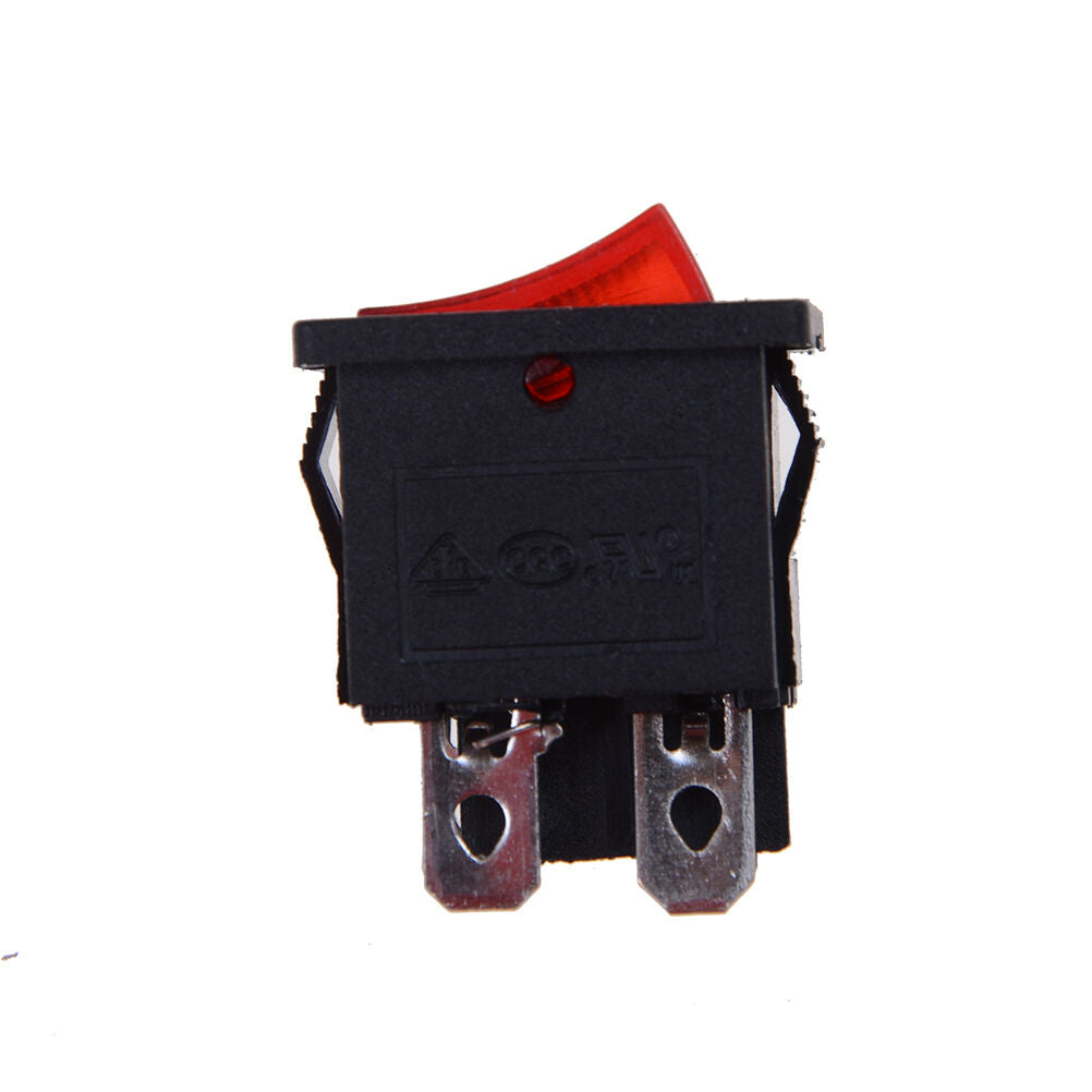 5pcs LED 4PIN ON/OFF Boat Rocker Switch 6A/250V 10A/125V Car Dash Red Y1