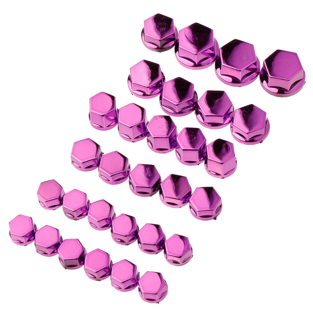 30 Pieces Motorcycle Screw Nut Bolt Cap Cover Decoration for Yamaha  Purple