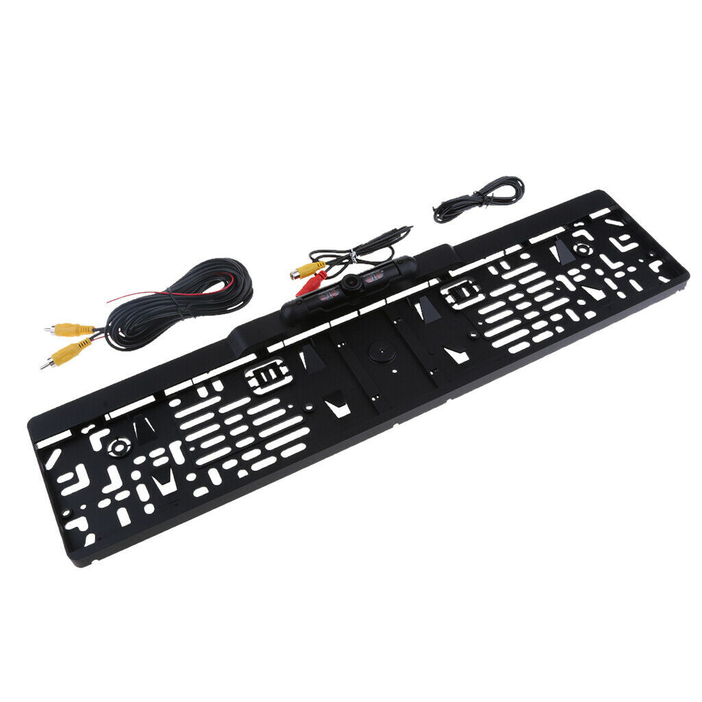 170° Rearview EU License Frame Backup Camera with 4 LED Light Night Vision