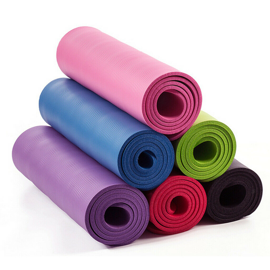 Yoga Mat Women Men Pad Gymnastic Picnic Pilates Training Cushion Black