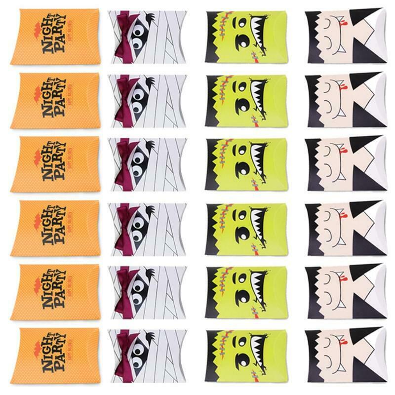 Halloween Advent Calendar Paper Candy Bags 24 Days Pumpkin Demon Mummy Candy Bag