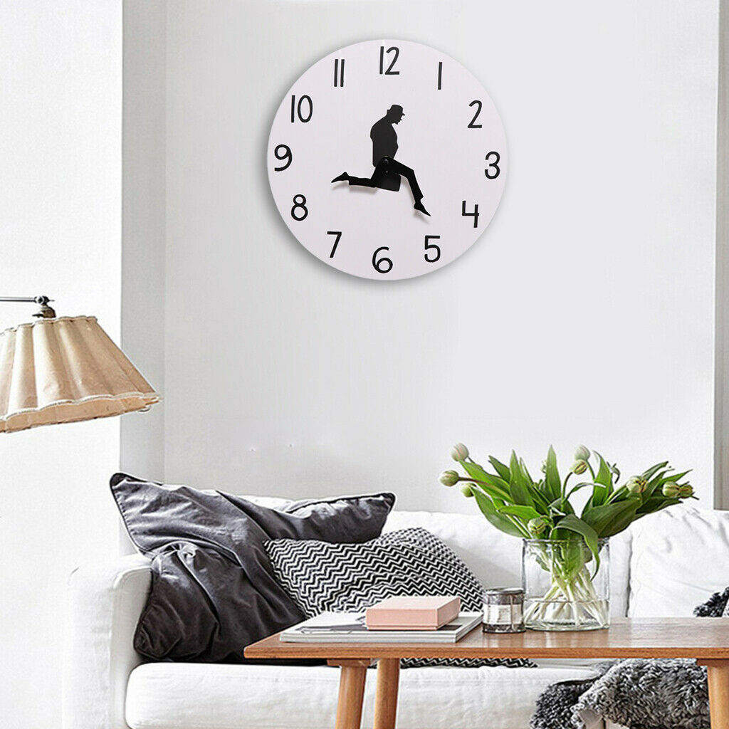 Round Modern Unique Wall Clock Art Living Room Hotel Home Living Room Decor