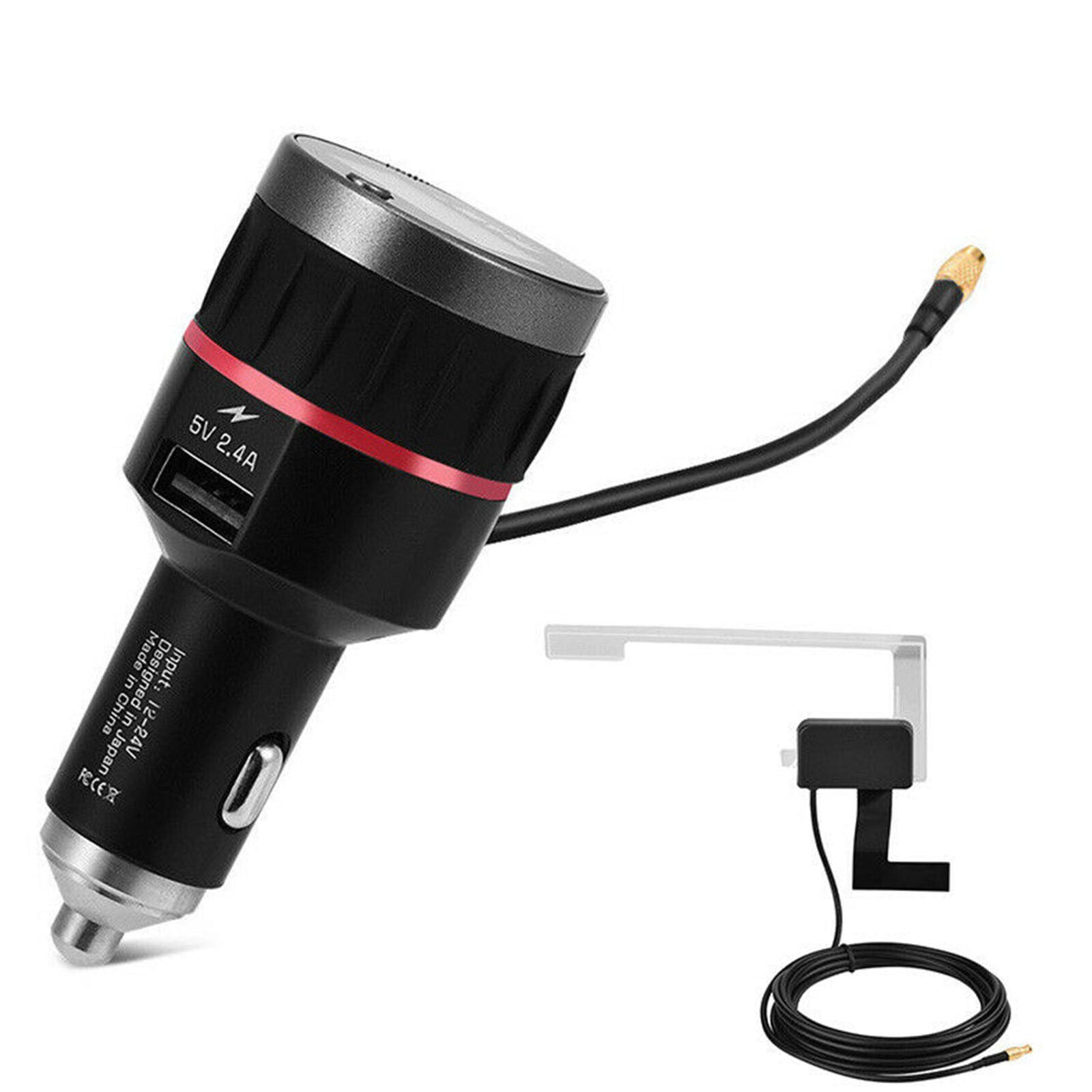 Car USB Adapter DAB Radio Receiver Tuner Auto FM Transmitter with Antenna