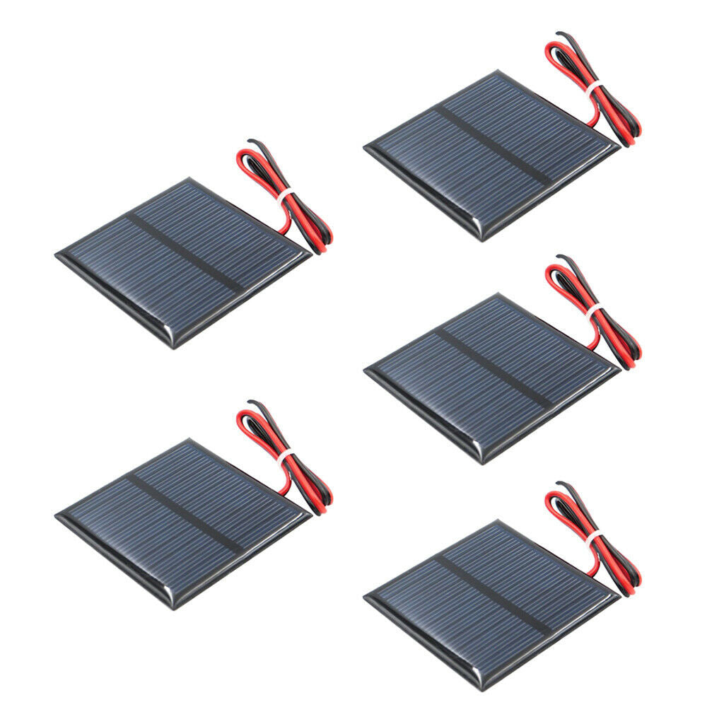 5pcs DIY Mini Solar Panel Battery Charger for Mobile Phone Cable 5.5V 80mA