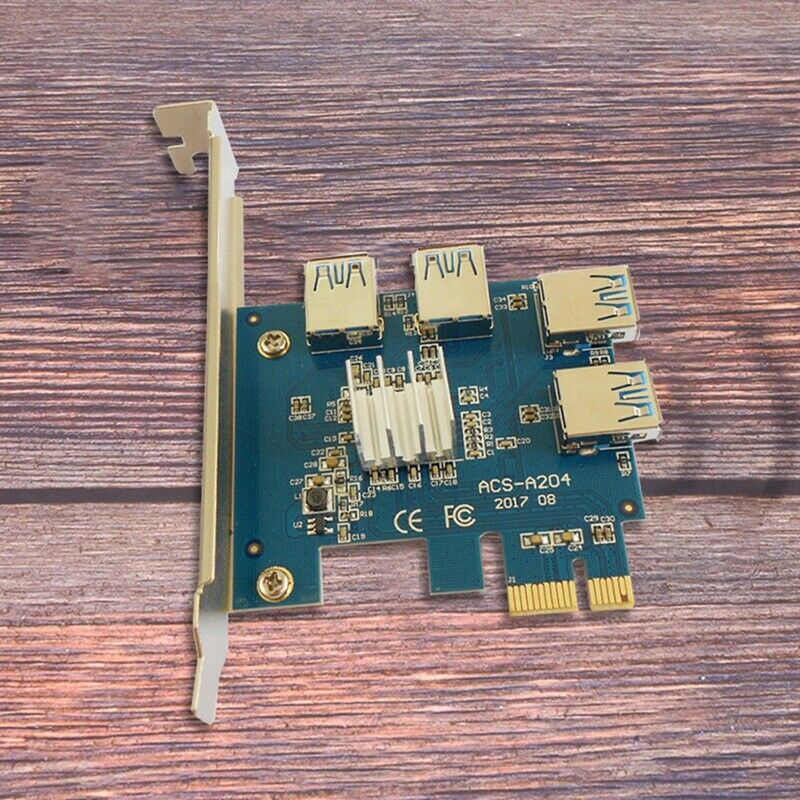 PCI-E Riser Card 1 to 4 PCI-EX1 to PCI-EX16  Card Interface One for Four 4X M8Q8