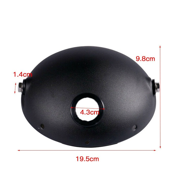 7" Universal Motorcycle Headlight Housing Headlamp for Dirt Bike Street Bike