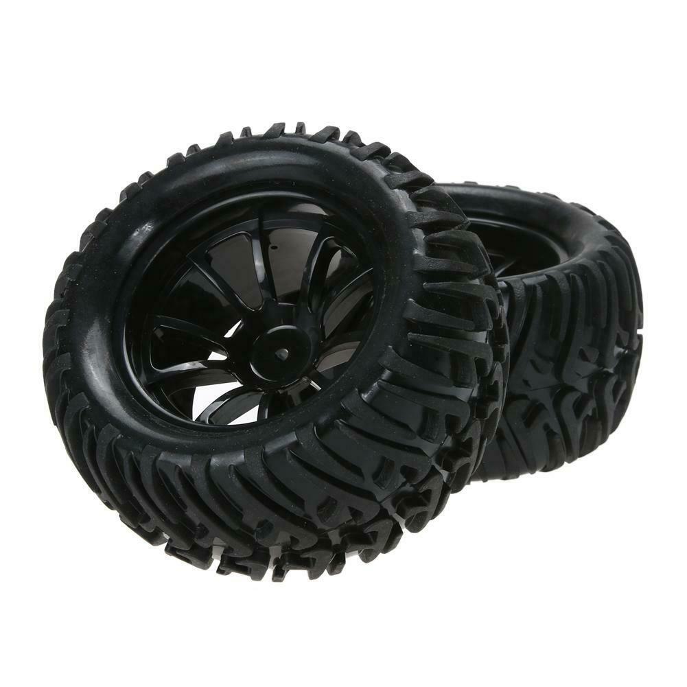 New 4PCS Wheel Rim & Tires For HSP 1:10 Monster Truck RC Car 12mm Hub @