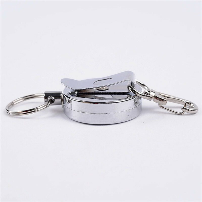 Resilience Steel Wire Elastic Keychain Recoil Sporty Alarm Key Rings AntiL.l8