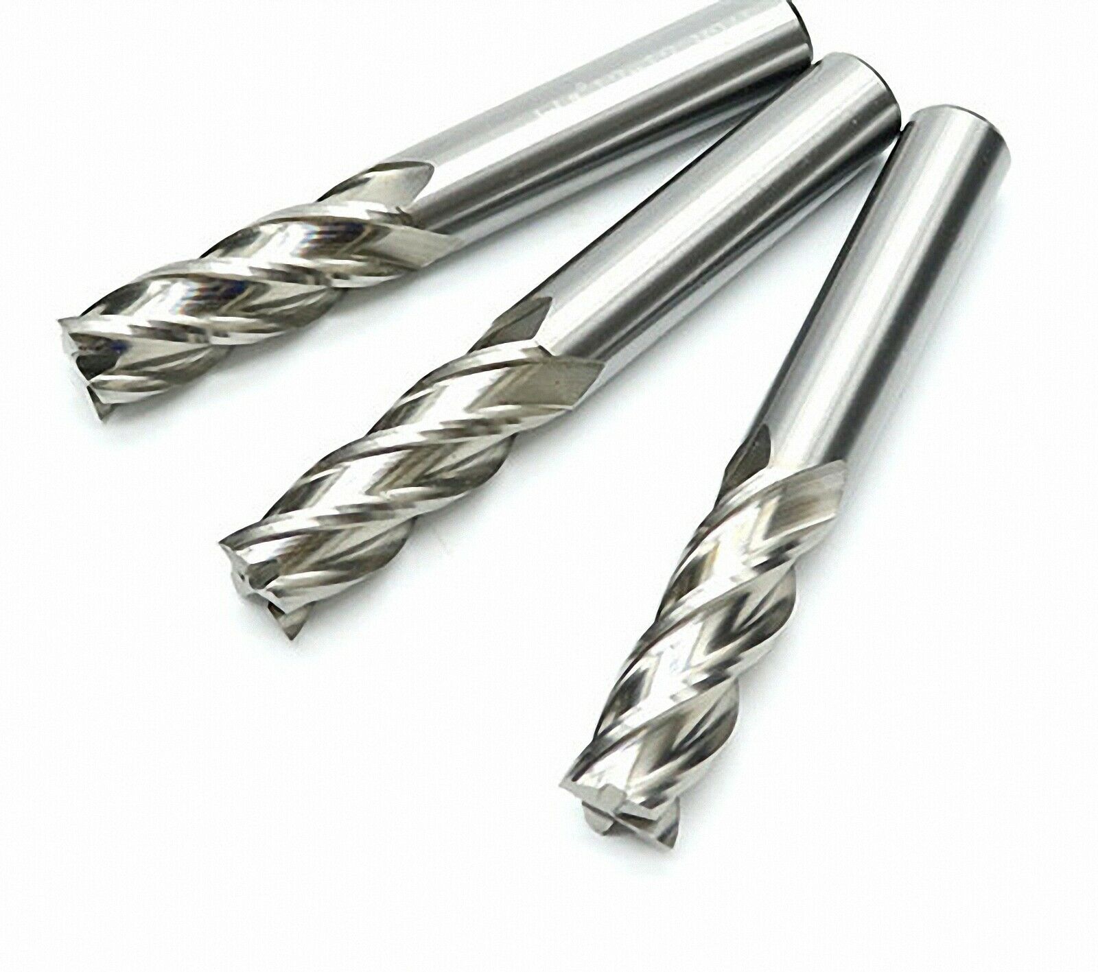 5Pcs 3-Flute 6mmx 6x50 Carbide End Mill For Aluminum Shank CNC Milling Bits