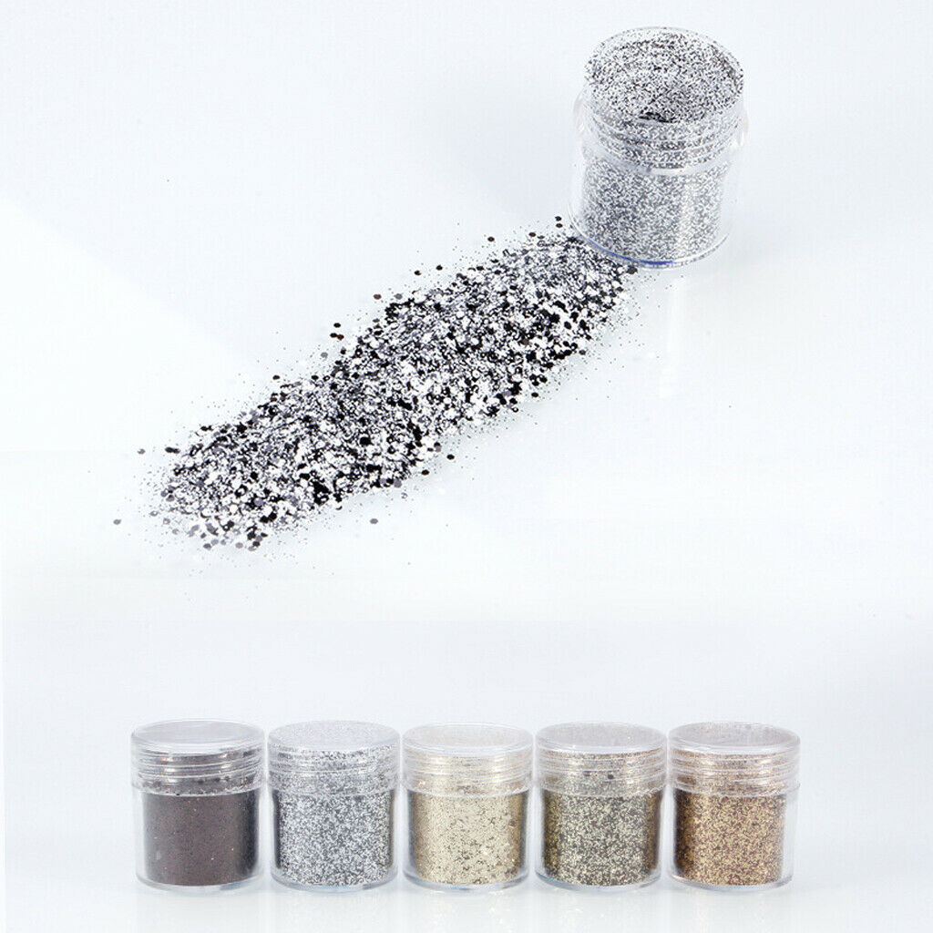 5 Pieces Shimmering Chunky Holiday Glitters for Face Body Nails Bags DIY 02