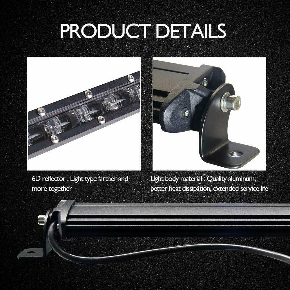 8Inch Cree LED Light Bar 18W Spot Offroad Driving Work 4x4 Truck  10-30 DC 2PCS