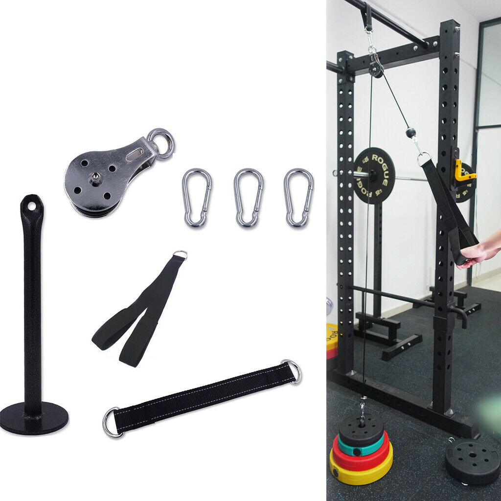 Fitness Pulley Cable System DIY Home Loading Pin Fittings Exercise Set Up