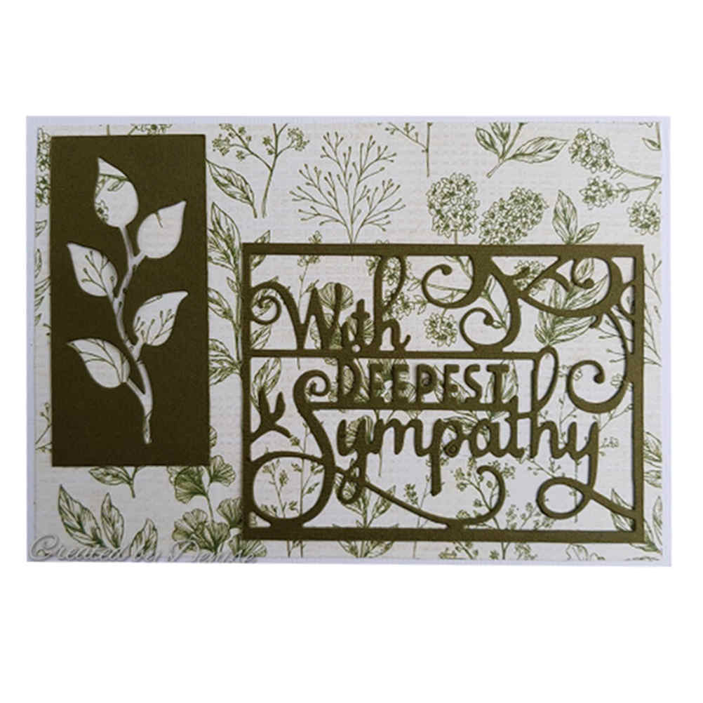 Cutting Dies Craft DIY decoration Holiday greetings "with deepest sympath.l8
