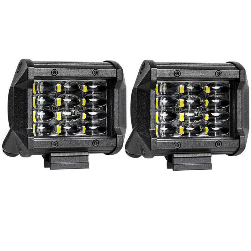 2PCS 4'' 72W LED Shooter Work Light Bar Flood Driving Fog fit for Offroad Trucks