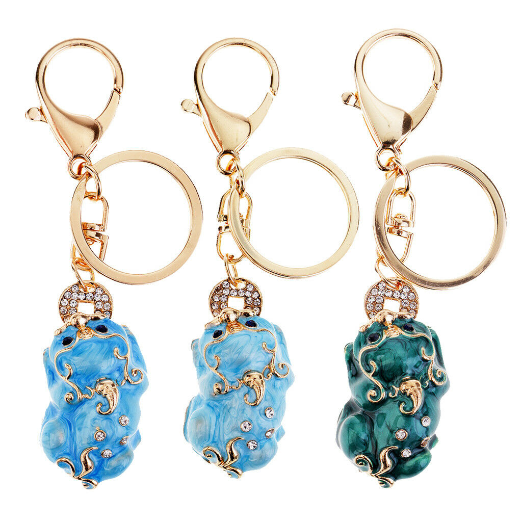Feng Shui Pi Xiu Keychains Keyrings Bring Wealth Lucky Car Key Ring Gifts #1