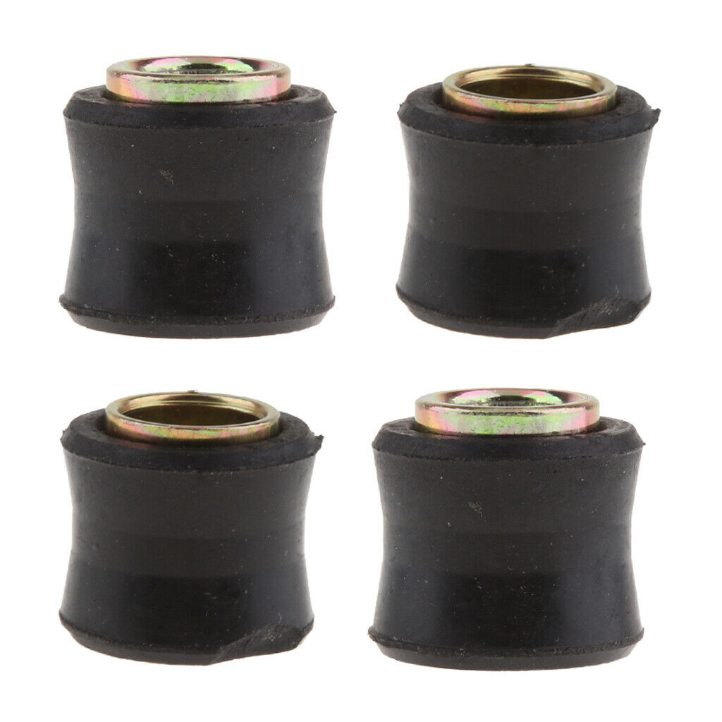 4x Motor Shock Absorber Rear Bush 10mm & 12mm for Motorcycles Replacement