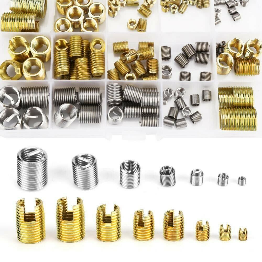 116Pcs/box Carbon Steel Wire Thread Insert Mixed Set M3-M12 Series Combination