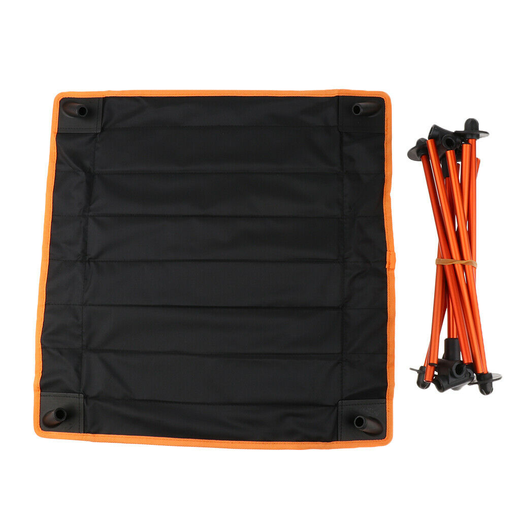 Aluminium Camping Foldable Table Travel Picnic Portable Desk with Bag Orange