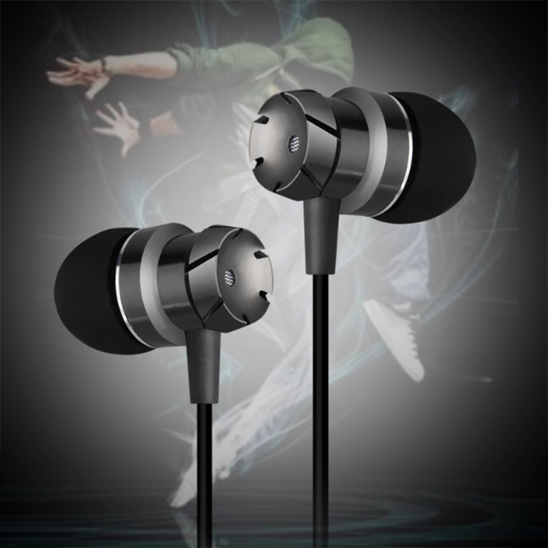 Super Bass Turbine Metal Headphones In-Ear Headset Earphones With Microphone Mic