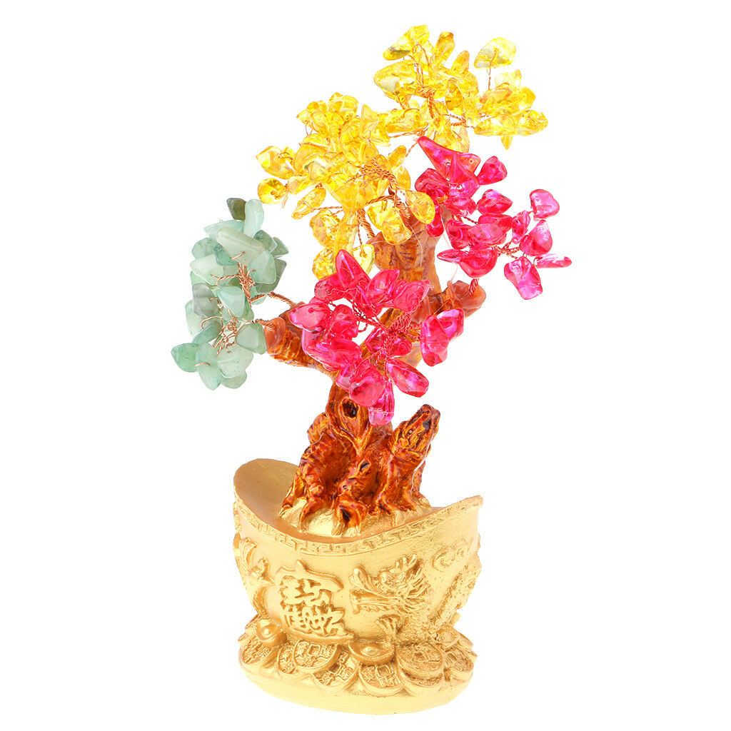 Feng Shui Crystal Yuan Bao Money Tree for Wealth Luck Office/Home Decor #5