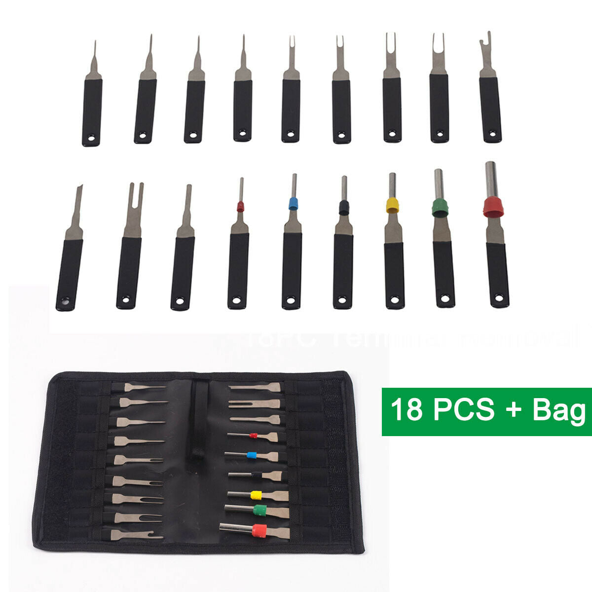 18PCS Auto Car Plug Circuit Board Wire Harness Terminal Crimp Pin Remove Tool