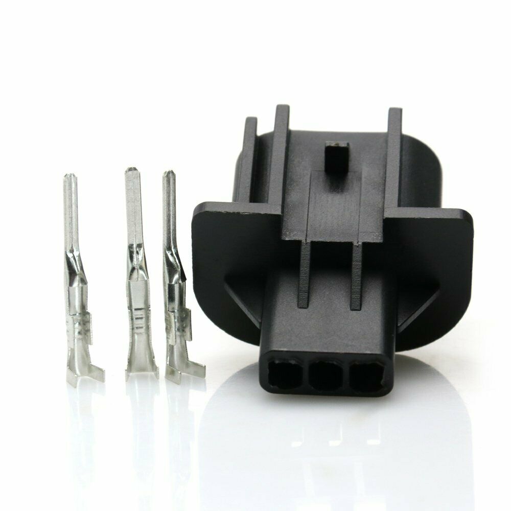 2pcs H13 9008 Male HID Xenon Bulbs Connector Halogen Bulb Plug + Terminal Pins