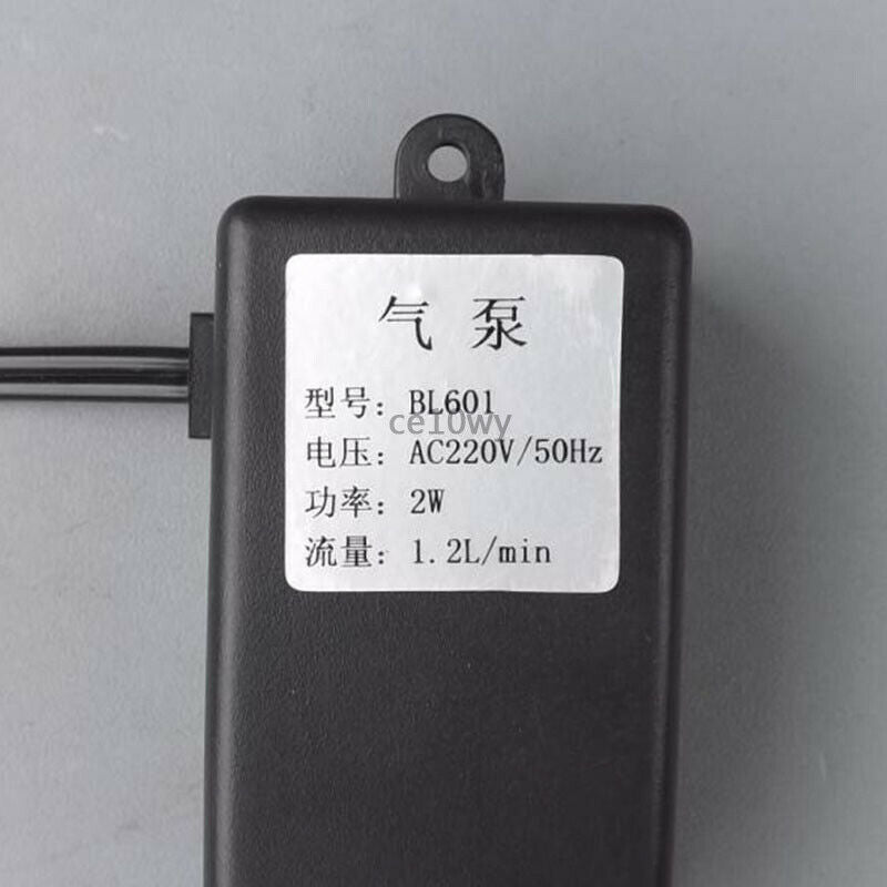 AC 220V Mini Aquarium Air Pump 1.2L/min Quiet Micro Oxygen Pump for Fish Tank
